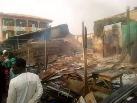 Angry Mob Strikes Back at Fire Station following Devastating Market Fire in Oyo