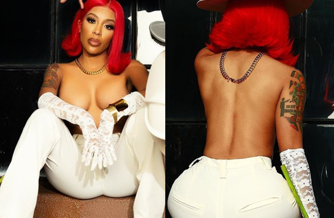 Singer K. Michelle poses topless in new photos
