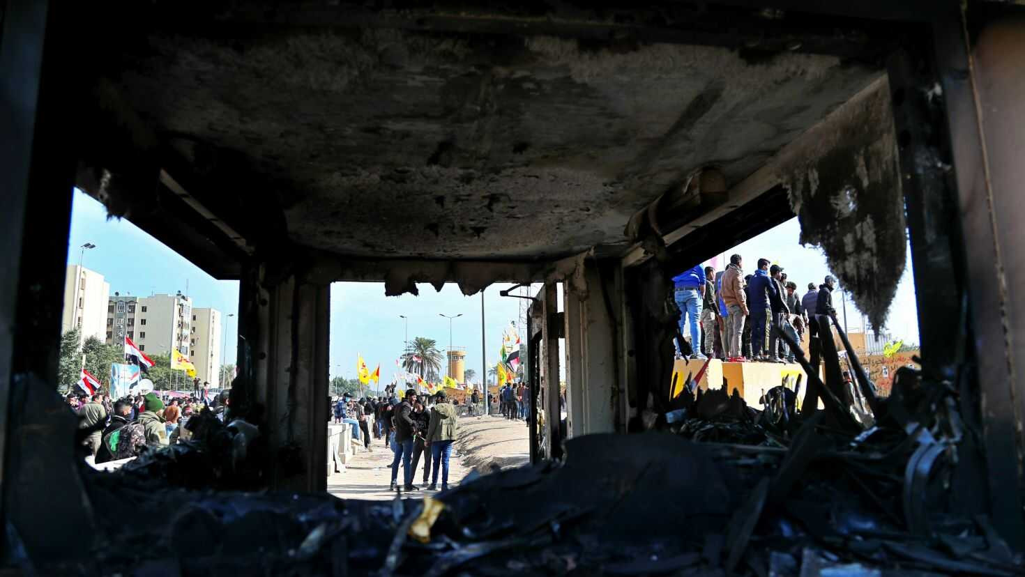 Witnessing the Devastation of the US Embassy in Baghdad After Iraq Protest (Images)