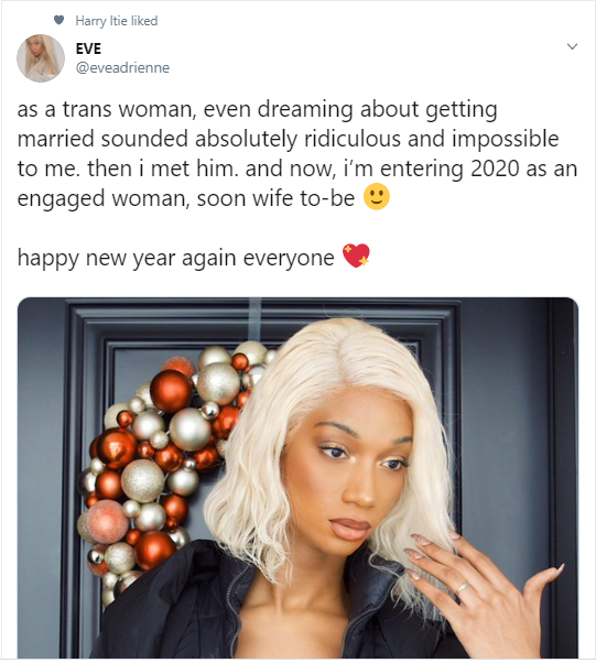 dreaming about getting married sounded ridiculous and impossible to me trans woman says as she announces her engagement