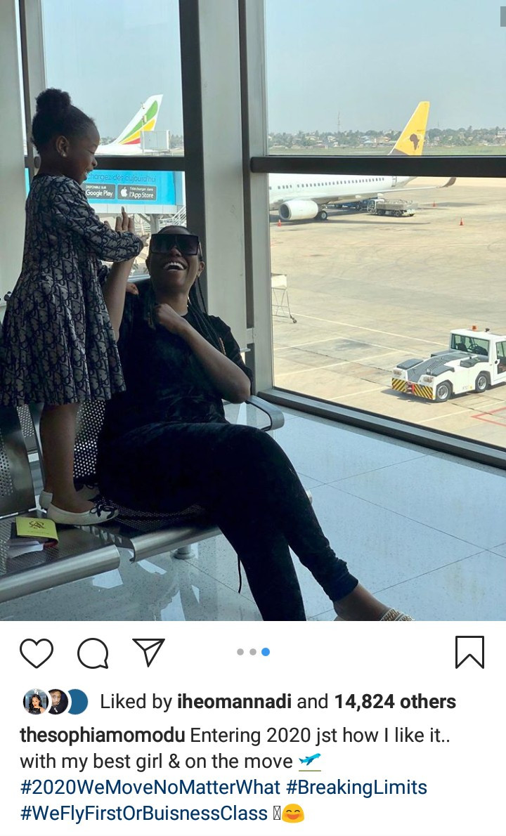 "We fly first or business class" Sophia Momodu hits back after Davido said he flew her in a private jet so she doesn