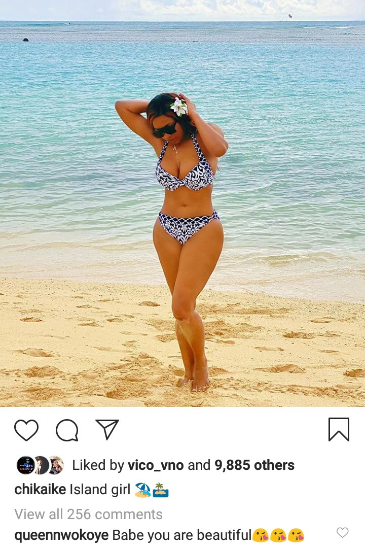 Chika Ike flaunting her beach curves