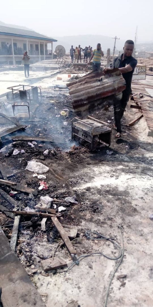 Fire guts Ogbete main market Enugu  (photos)
