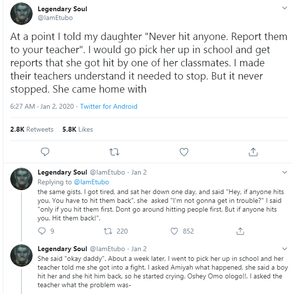 Nigerian man narrates how he stopped kids from bullying his daughter in the US