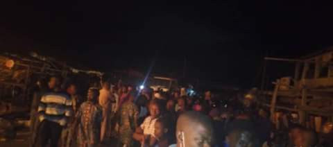 Angry mob sets Fire Station ablaze after fire guts popular market in Oyo