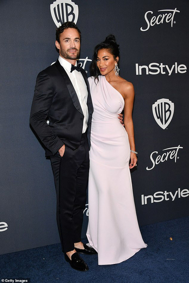 Nicole Scherzinger and Thom Evans at the InStyle after-party