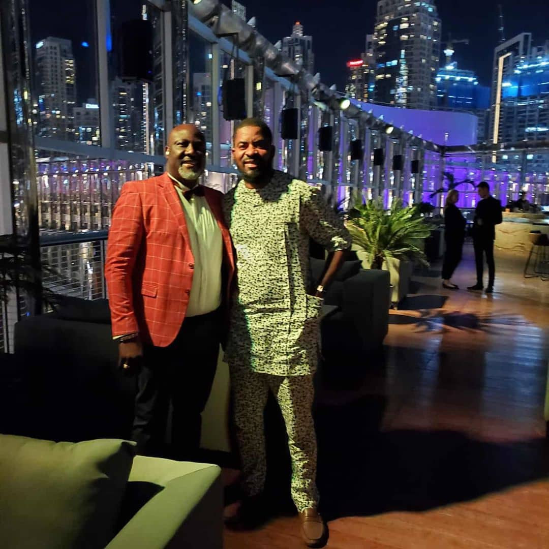 Dino Melaye shares photos from his birthday dinner in Dubai but Nigerians notice something interesting in one of the photos