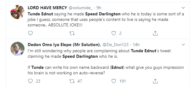 Speed Darlington threatens to tie Tunde Ednut