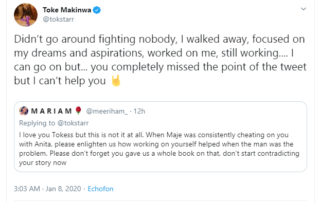 I walked away, focused on my dreams - Toke Makinwa reveals what she did after realizing her ex-husband Maje Ayida was consistently cheating on her