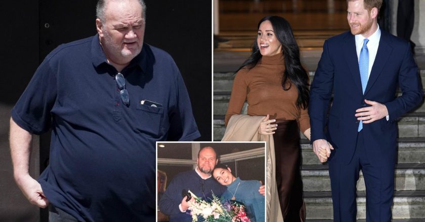 “`html
'I'll just simply say I'm disappointed': Meghan's estranged father Thomas Markle reacts to news his daughter and Prince Harry are quitting the royal family