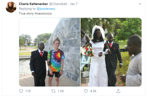 Caucasian lady narrates how a Ghanaian man stopped his wedding to ask her father to allow her marry him as a second wife 