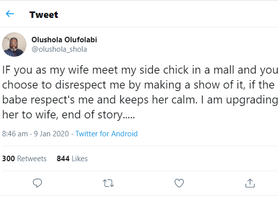 What Action Would a Political Analyst Take if His Wife Confronts His Side Chic in Public