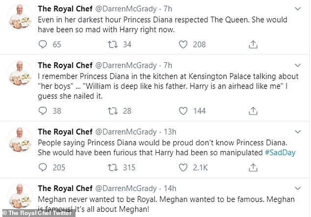 Queen's ex-chef launches scathing attack at meghan markle and prince harry over their decision to back from royal duties.