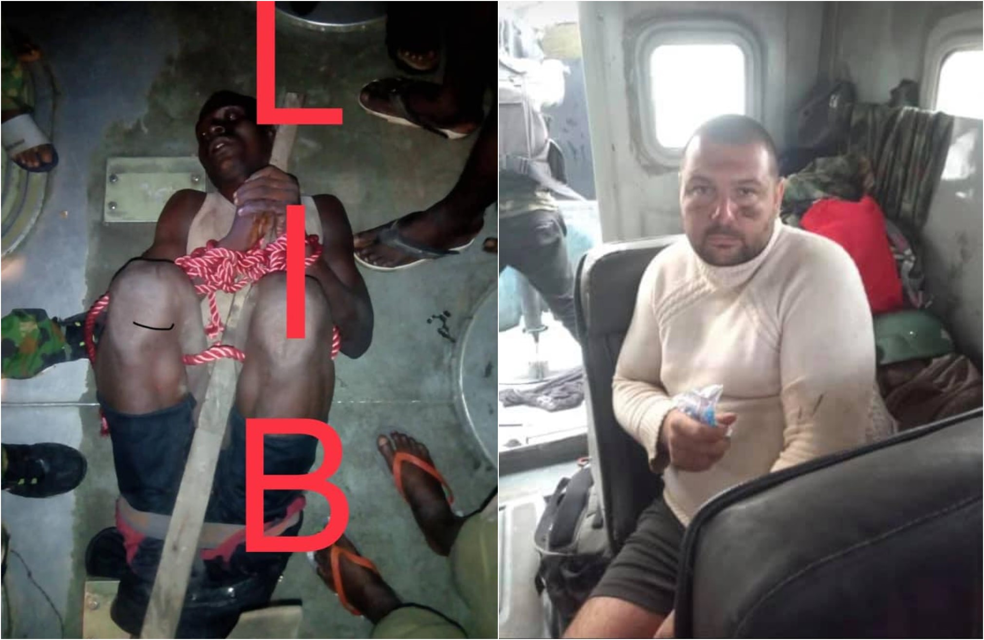 One of the sea pirates who killed 4 Nigerian Navy personnel has been arrested, kidnapped foreigners freed after 3 hour gun battle (photos)