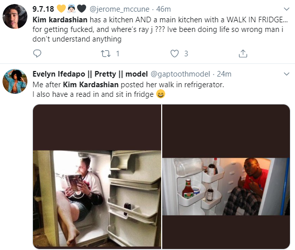 Kim Kardashian becomes the number 1 trending topic among Nigerians on Twitter after she displayed her kitchen, pantry, and walk-in fridge (video)