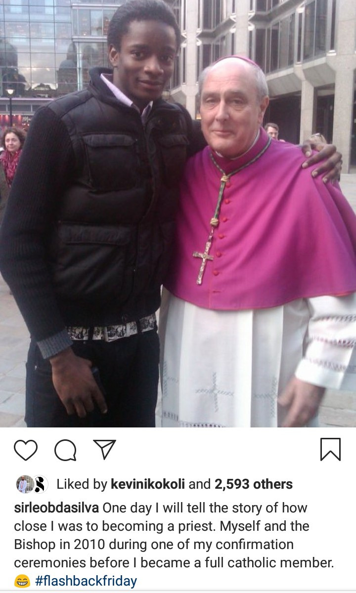 Leo DaSilva reflects on the time he wanted to become a Catholic priest as he shares throwback photo with a Catholic Bishop