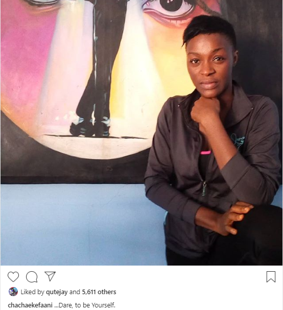 Chacha Eke Faani shares another makeup-free photo as she enjoins her followers to be themselves