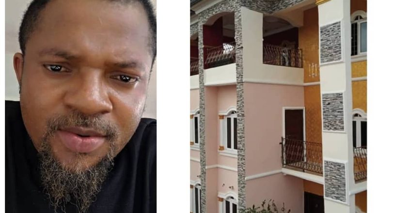 Check Out the Breathtaking Two-Storey Building Constructed by Actor Walter Anga (Photos/Video)