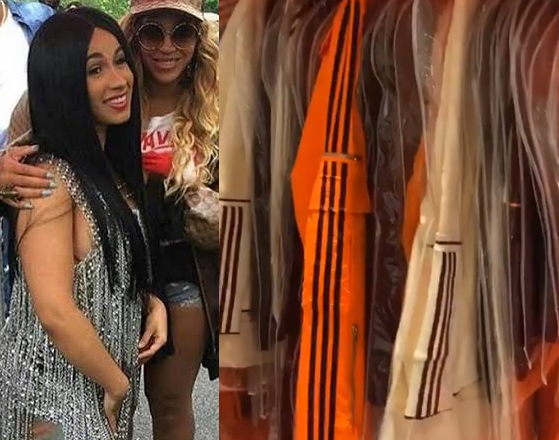 Cardi B excited as she returns home to find a closet filled with Ivy Park outfits delivered to her from Beyonce (video)