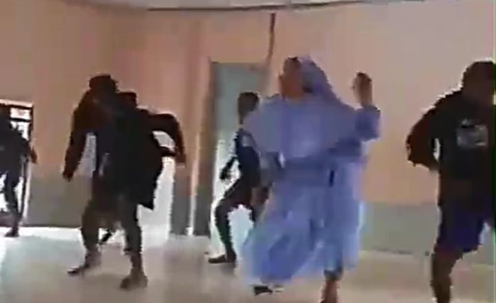 Reverend Sister thrills her students as she shows off her ''Gwara Gwara and legwork'' dance steps (video)