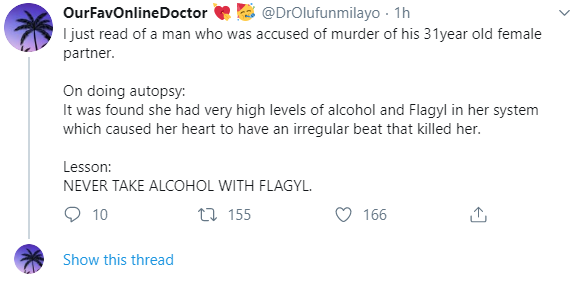 Warning: Combining Alcohol and Flagyl Can Be Fatal