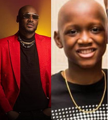Tuface shares old and recent photo of his lookalike son to celebrate him on his 14th birthday