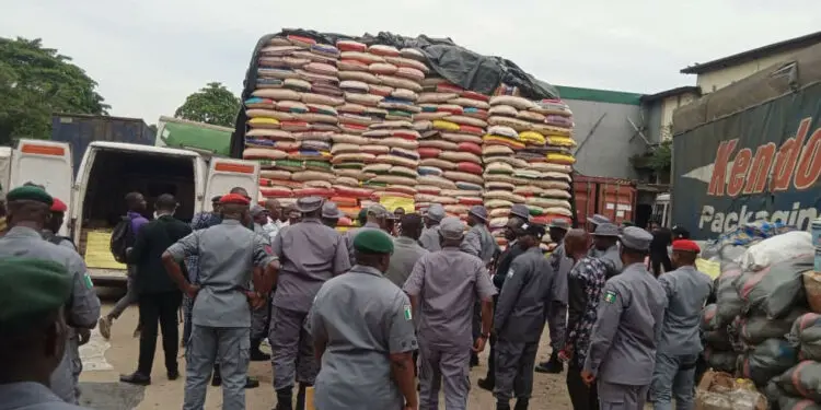 Nigerian Customs in Kebbi intercepts foreign rice and contraband valued at N126 million