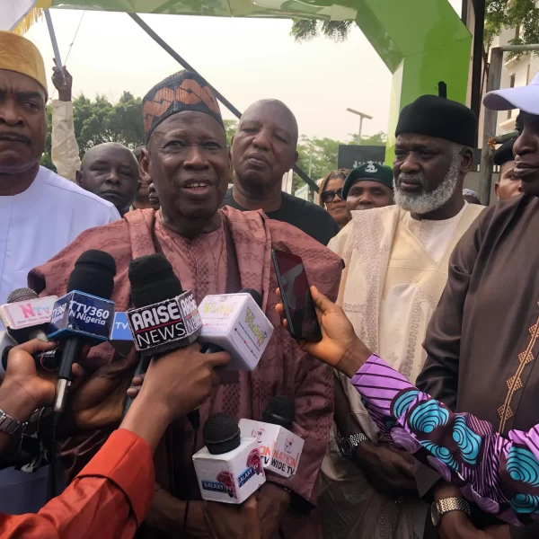 APC Youths Make Strong Statement at the Party’s Secretariat in Abuja, Condemning the Suspension of Ganduje [View Photos]