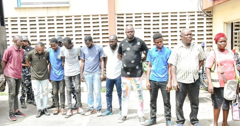 10 individuals posing as fake enforcement officials apprehended in Lagos