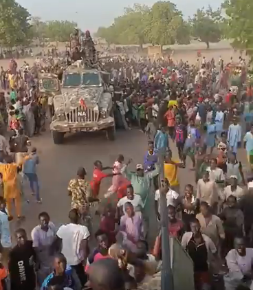 Warm Reception for Nigerian Troops Returning from Successful Operation