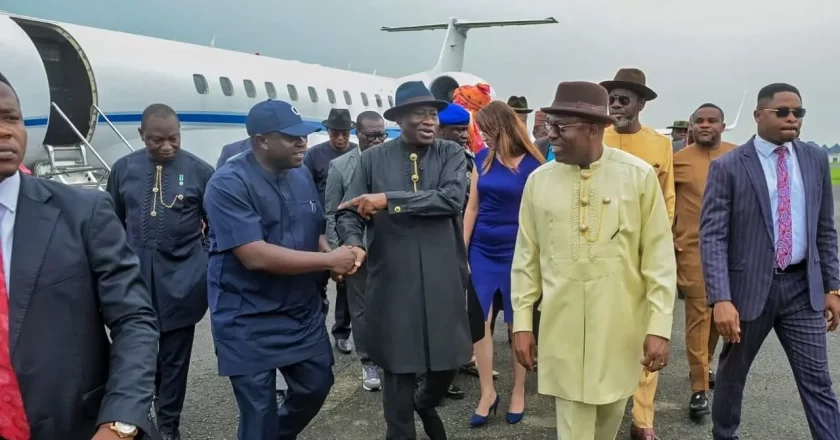 Former President Jonathan emphasizes the need for collaboration between Fubara and Wike for the welfare of Rivers people