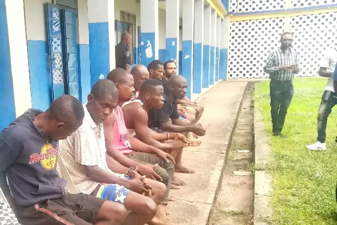 Edo Police Apprehend 8 Suspects for Allegedly Stealing Transformers and Tyres