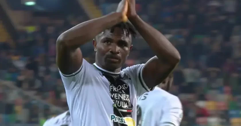 Ehizibue Praises Success’ Impact in Udinese’s Draw against Napoli