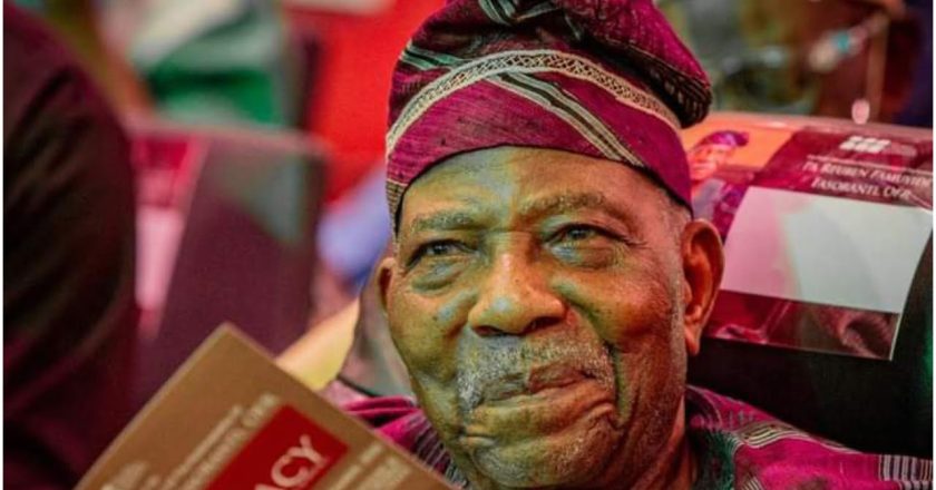 Abiodun Sends Birthday Greetings to Fasoranti on His 98th Anniversary