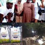 Corps members receive Bago’s 600 bags of rice, cows, cash gifts