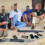 Police in Delta State Apprehend Four Suspected Armed Robbers and Seize Two Pump Action Guns