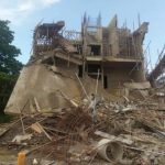 Floods: Newly constructed 2-Storey building collapses in Lagos