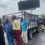 LASTMA rescues two accident victims trapped under mini truck