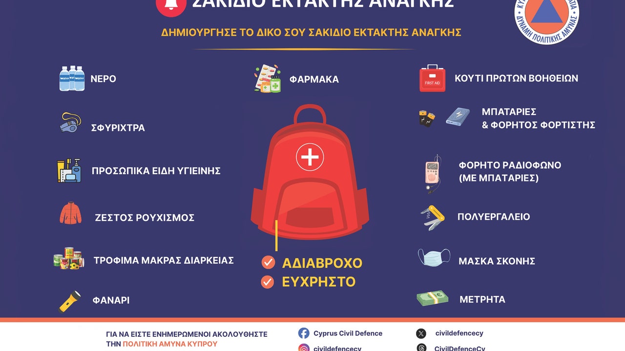 Cyprus reacts to the escalation of tension and asks its citizens to prepare an emergency kit: "As a precautionary measure"