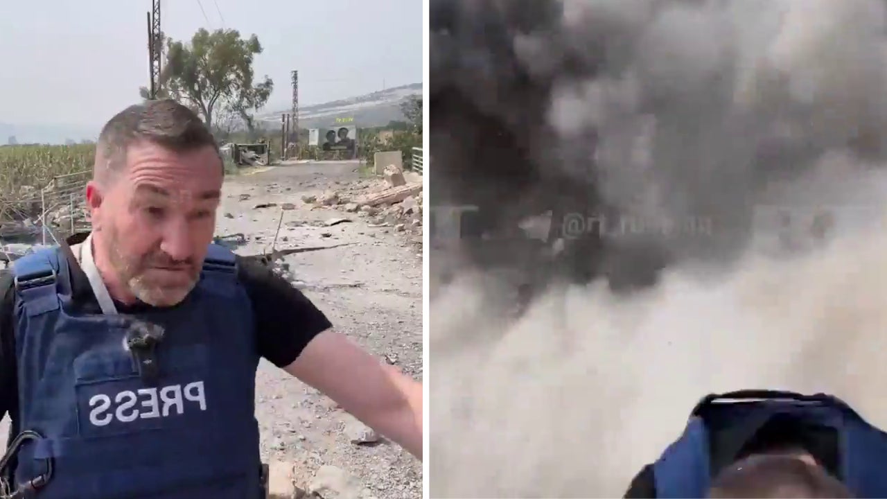 The video of the moment when Israel bombs a bridge in Lebanon and wounds two journalists