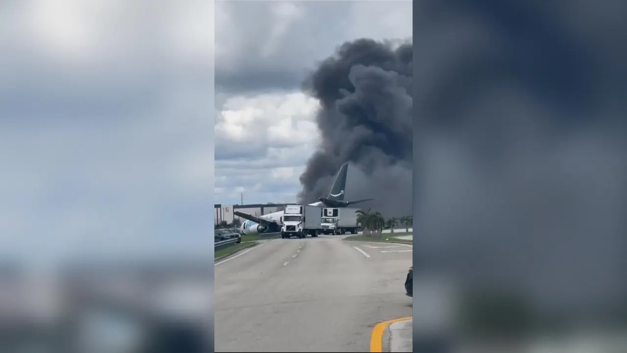 Amazon cargo plane crashes at Miami airport, leaving at least five dead