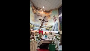 A priest dies in Ecuador after a cross falls on him during a mass broadcast live