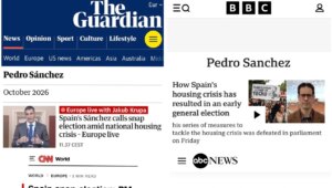 The international media echo Sánchez’s electoral call and blame it on the housing crisis