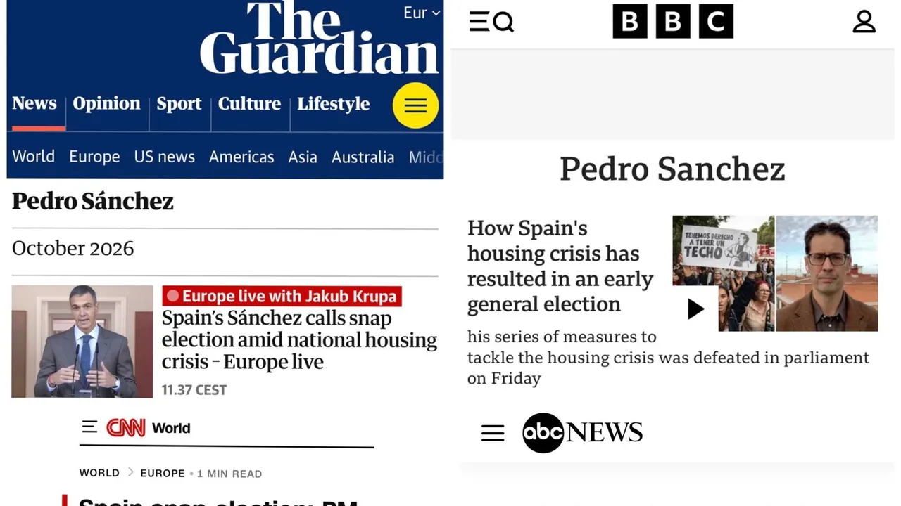 The international media echo Sánchez's electoral call and blame it on the housing crisis